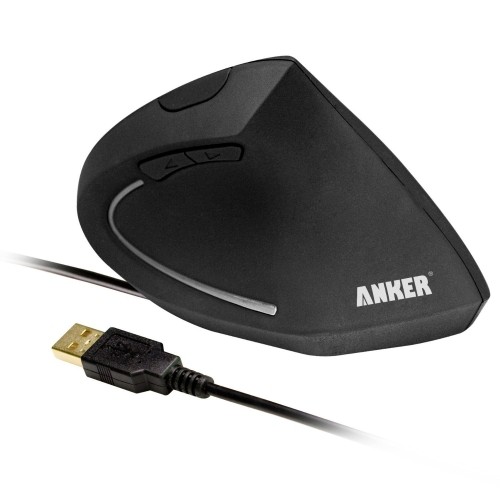 Anker Ergonomic Optical USB Wired Vertical Mouse 1000/1600 DPI, 5 Buttons CE100