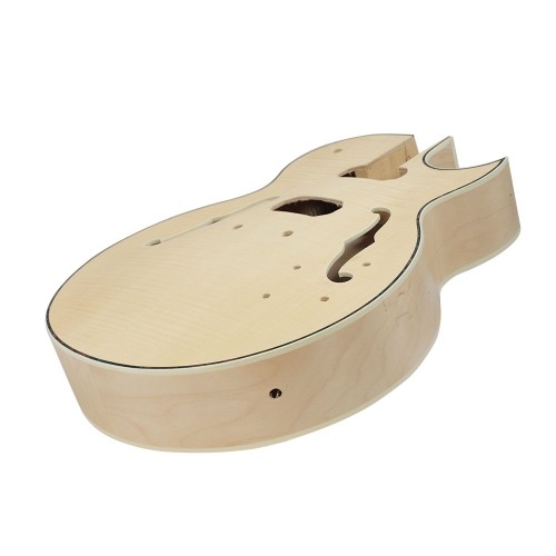 Solo ES Style DIY Guitar Kit, Maple Neck, Flamed Maple Top