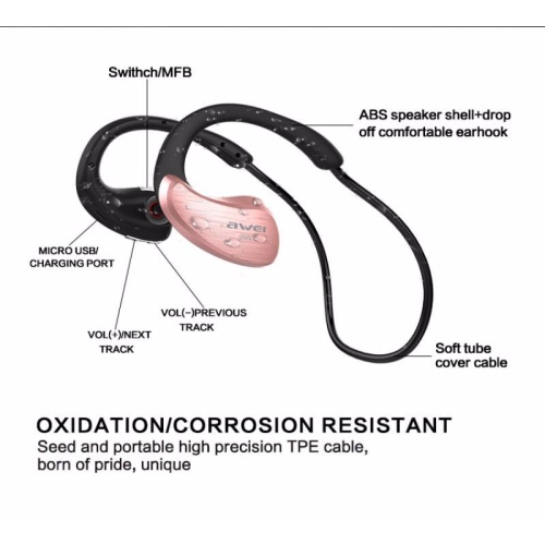 Awei A885BL Bluetooth Wireles sport edition Grey Black