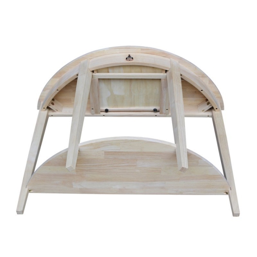 International Concepts Home Accents Unfinished Half Moon Console Table