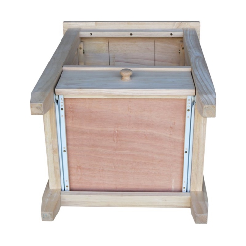 International Concepts Unfinished Mission Tall End Table with Drawer