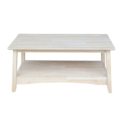 International Concepts Whitewood Bombay Rectangular Coffee Table