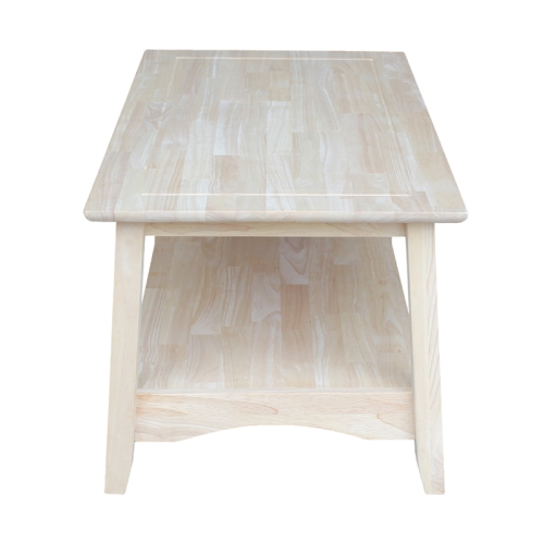 International Concepts Whitewood Bombay Rectangular Coffee Table