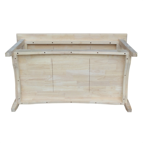 International Concepts Whitewood Bombay Rectangular Coffee Table