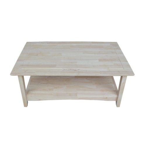 International Concepts Whitewood Bombay Rectangular Coffee Table