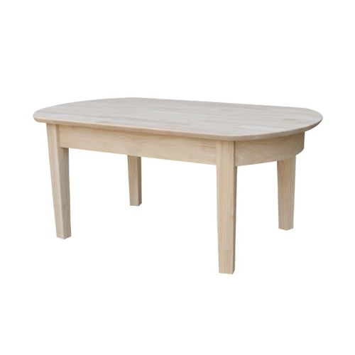 International Concepts Unfinished Phillips Oval Coffee Table