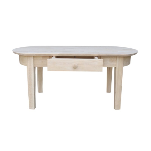 International Concepts Unfinished Phillips Oval Coffee Table