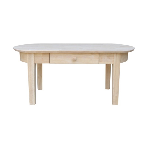 International Concepts Unfinished Phillips Oval Coffee Table
