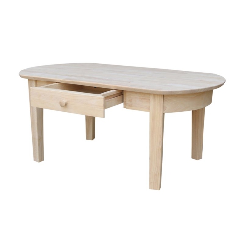 International Concepts Unfinished Phillips Oval Coffee Table