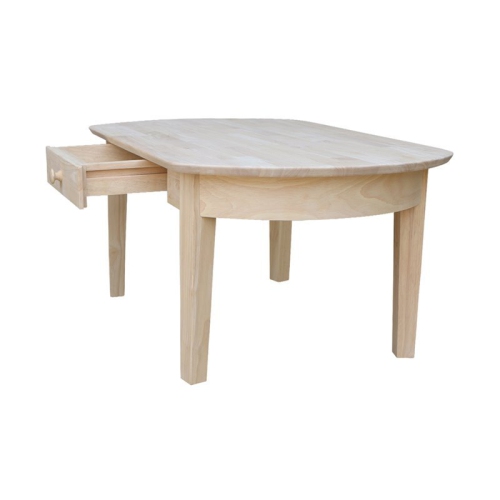 International Concepts Unfinished Phillips Oval Coffee Table