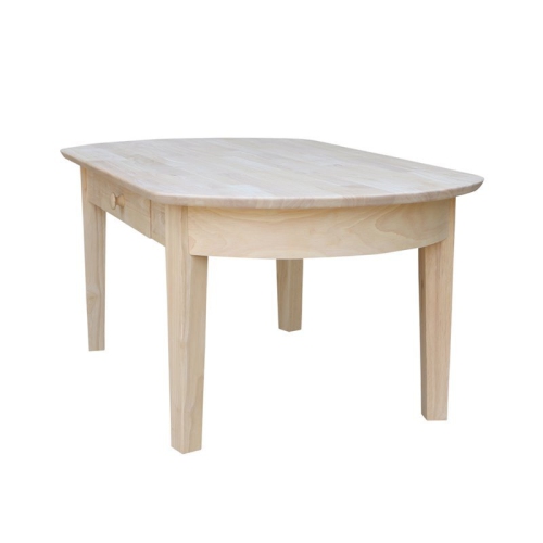 International Concepts Unfinished Phillips Oval Coffee Table