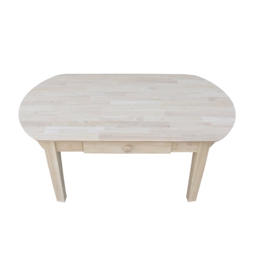 International Concepts Unfinished Phillips Oval Coffee Table
