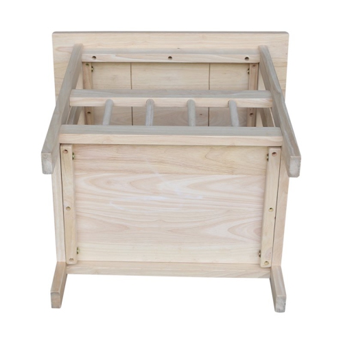 International Concepts Unfinished Mission Magazine End Table