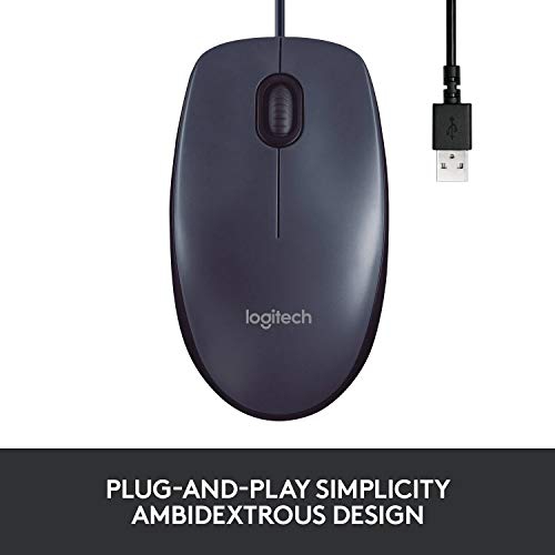 Logitech B100 Optical USB Corded Mouse