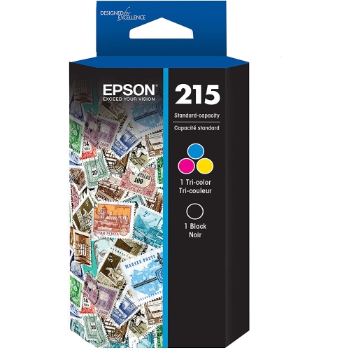 EPSON  215 T215120Bcs And Tri-Colors Original Ink Cartridge In Black great ink cartridge