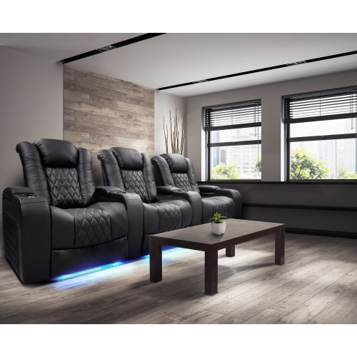 Valencia Tuscany Premium Top Grain Italian Nappa 11000 Leather Power Headrest, Recliner, Lumbar Home Theatre 5-Seat Loveseat Left