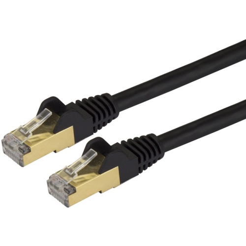 STARTECH  2Ft Cat6A 500Mhz Shielded Patch Cable - - (C6Aspat2Bk) In Black