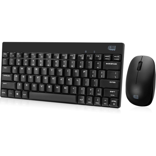 Adesso WKB-1100CB WKB-1100CB - Wireless Spill Resistant Mini Keyboard &amp; Mouse Combo