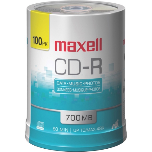 Maxell Branded Surface CD-R Discs Spindle