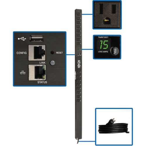 TRIPP LITE  Pdu Monitored 1.4Kw 120V 16 5-15R Lx Platform Interface 0Urm Taa