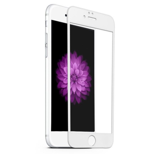 Protecteur d’écran complet en verre trempé 3D de 0,3 mm de Nuglas - iPhone 6plus blanc, 6S plus