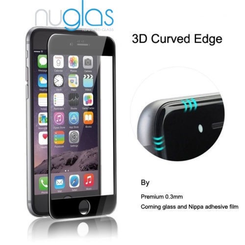 Nuglas 0.3mm 3D Tempered Glass Full Screen Protector White iPhone 6Plus, 6S Plus