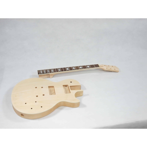 Solo LP Style DIY Guitar Kit, Carved Body, Maple Top