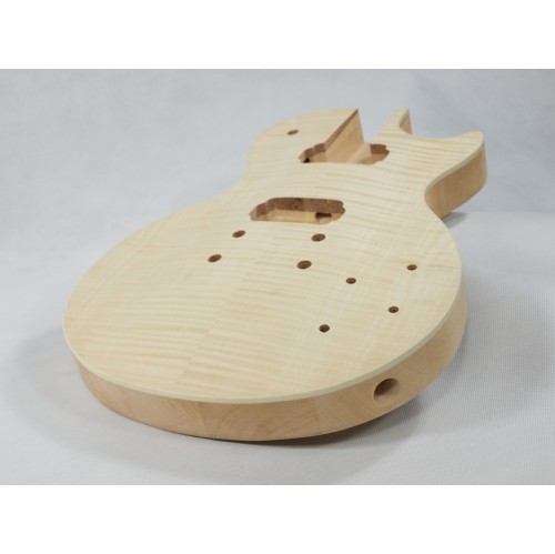 Solo LP Style DIY Guitar Kit, Basswood, Flame Maple Top