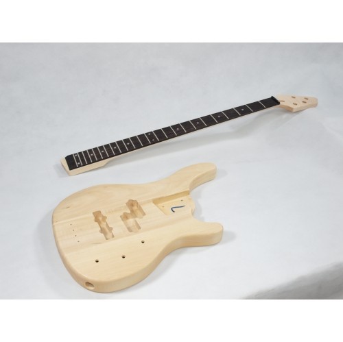 Solo SR Style DIY Bass Guitar Kit, Basswood Body, PJ Pickups