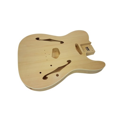 Solo TC Style DIY Guitar Kit, Semi Hollow, Maple Top, 2 F-Holes
