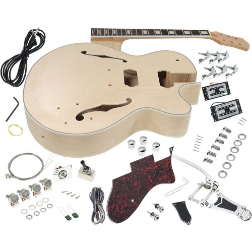 Solo GF Style DIY Guitar Kit, Maple Body, Vibrato Trem