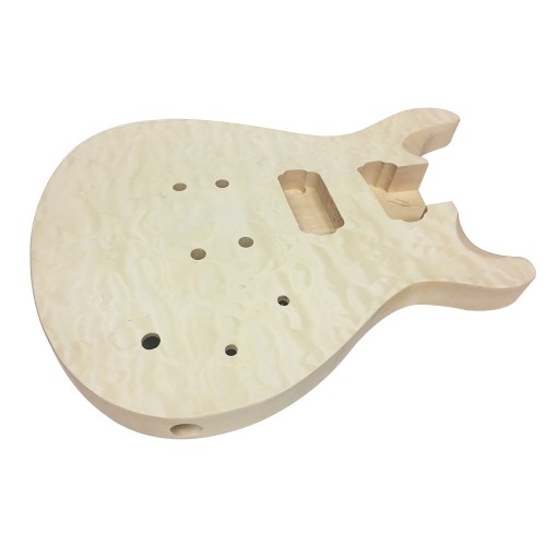 Solo PR Style DIY Guitar Kit, Carved Body with Quilted Maple Top