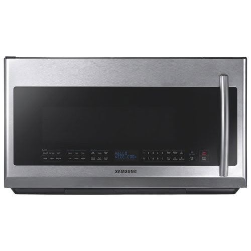 Samsung Over-The-Range Microwave - 2.1 Cu. Ft. - Stainless Steel - Open