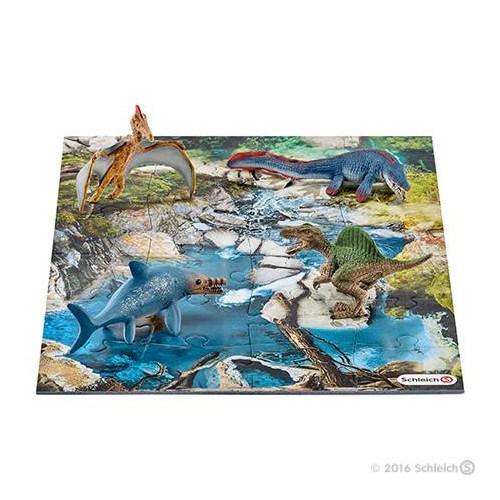 Dinosaurs: Mini Dinosaurs with Water Hole Puzzle