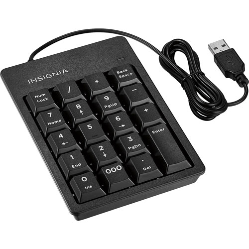 Insignia Ergonomic Wired Numeric Keypad - Only at Best Buy