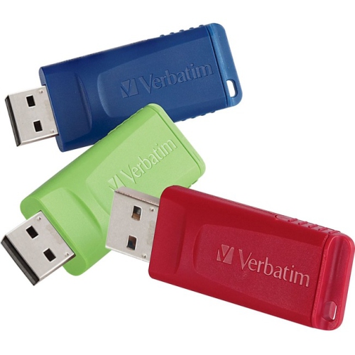 VERBATIM  4GB USB 2.0 + USB Type-A Flash Drive - 3 Pack (97002) Great USB flash drive