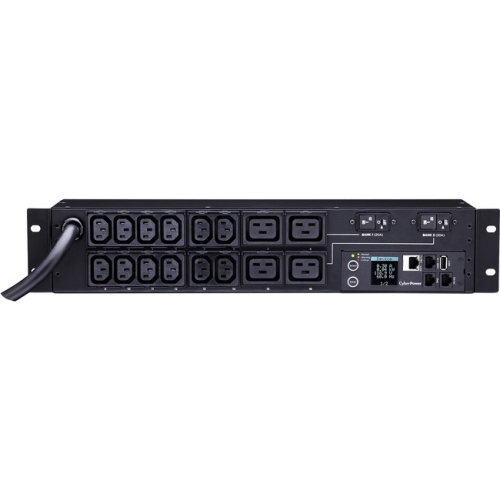 CyberPower PDU31008 Monitored PDU, 200-240V/30A, 16 Outlets, 2U Rackmount