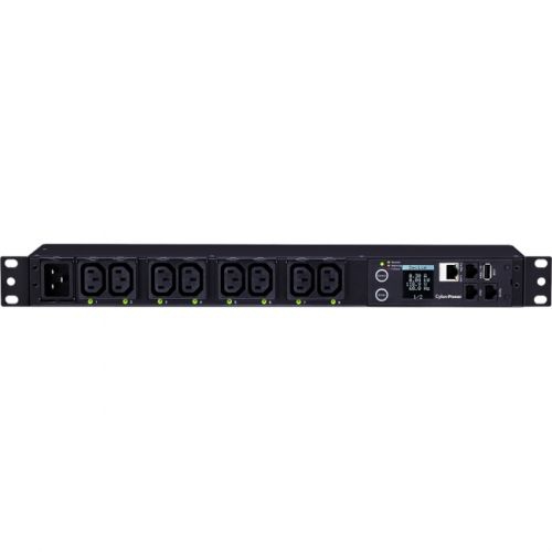 CyberPower PDU81006 Switched Metered-by-Outlet PDU, 200-240V, 20A, 8 Outlets, 1U Rackmount
