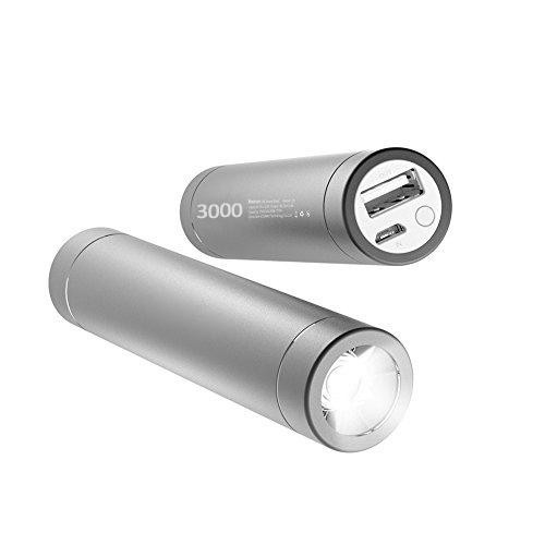 eLink USB Powerbank With Flashlight 3000 Mah Silver