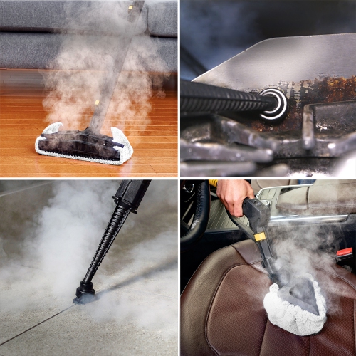 Dupray Hill Injection Commercial-Grade Steam Cleaner 347°F Stainless Steel, Heavy-Duty Floor & Car Detailing, Edge Cleaning