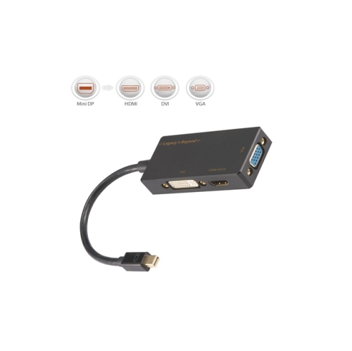 SIIG Mini DisplayPort to 4K HDMI/DVI/VGA 3-in-1 Adapter