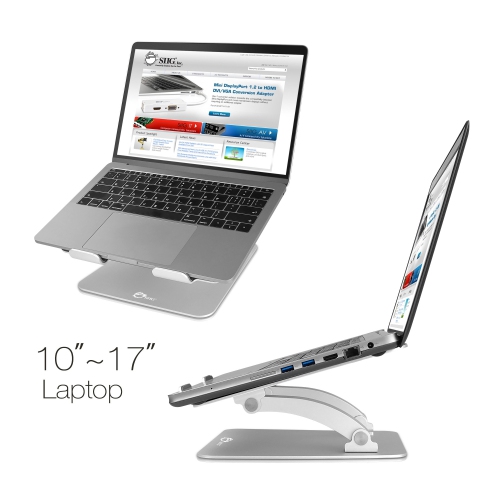 SIIG Adjustable Aluminum Laptop Stand for Macbook and PC