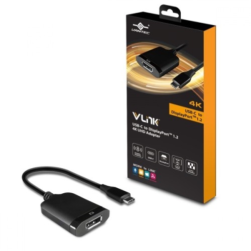Vantec The Vlink Usb-c To Displayport 1.2 4k/60hz Active Adapter Offers Vivid Clarity W