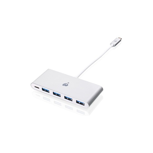 IOGEAR GUH3C4PD USB-C to 4 Port USB-A Hub with Power Delivery Pass-Through