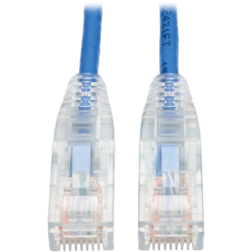 Tripp Lite – Câble de raccordement moulé sans crochet Gigabit Cat 6 UTP mince, RJ45, M/M, bleu, 4 pi