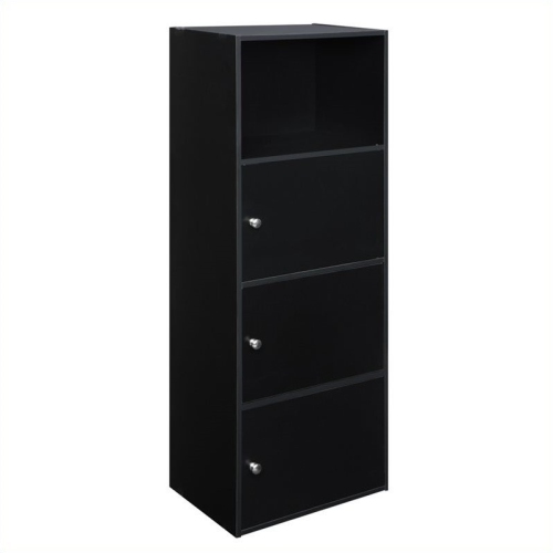 Convenience Concepts XTRA-Storage 3 Door Cabinet in Black Wood Finish