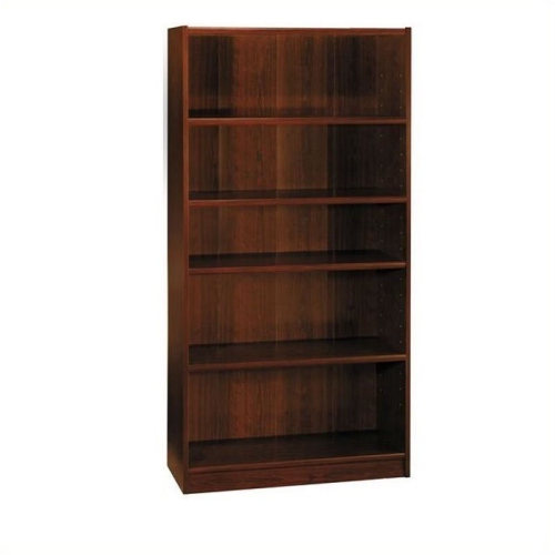 PEMBERLY ROW  72"h 5 Shelf Wood Bookcase In Vogue Cherry