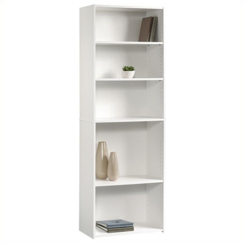 PEMBERLY ROW  5 Shelf Bookcase In Soft In White