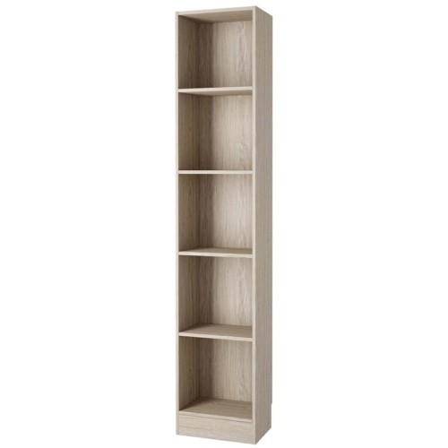 Tvilum Element 5 Shelf Narrow Bookcase in Oak