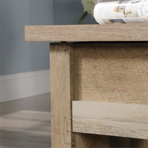 Sauder – Table à café à dessus relevable pour le salon avec rangement dissimulé. Fini chêne linteau